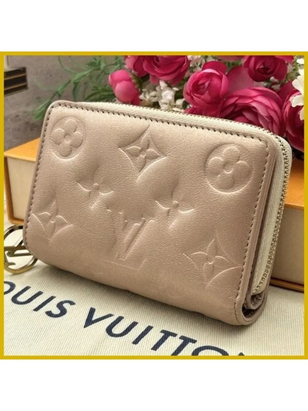 Louis Vuitton Monogram Embossed Portefeuille Lou Fold Wallet